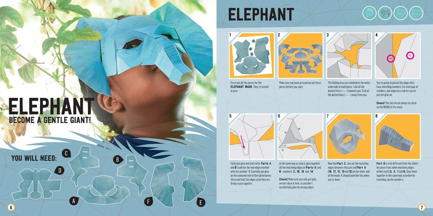 3D JUNGLE MASKS
