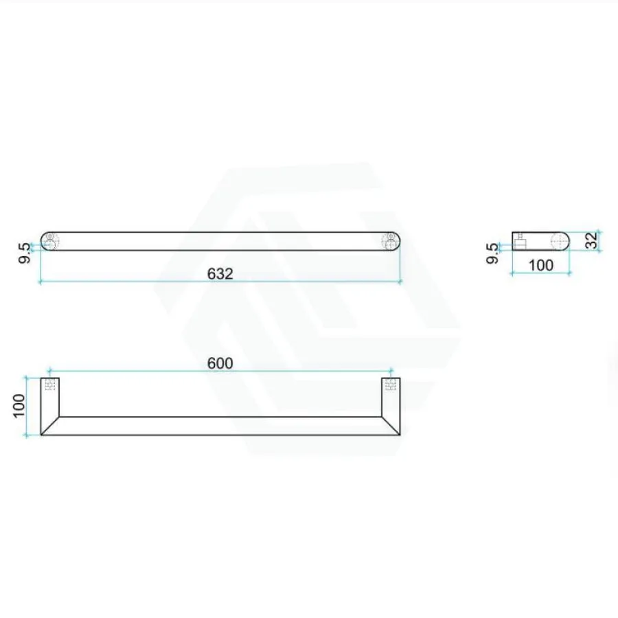450/630/830mm ThermoGroup 12V Round Single Bar Heated Towel Rail Polished Stainless Steel