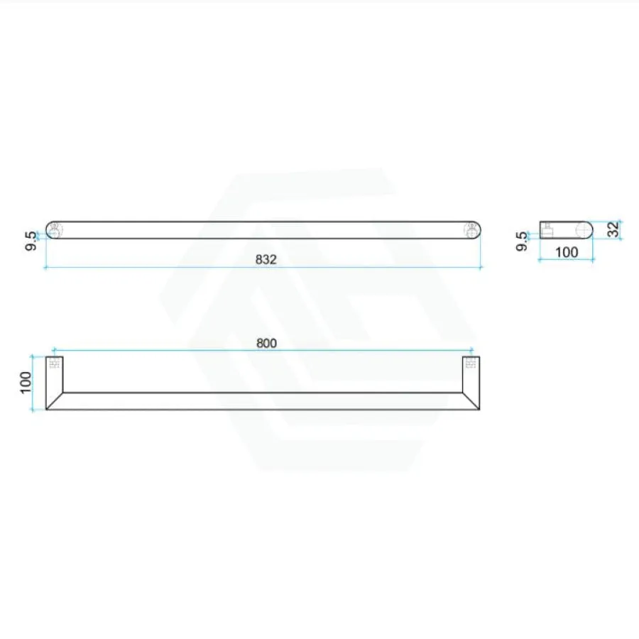 450/630/830mm ThermoGroup 12V Round Single Bar Heated Towel Rail Polished Stainless Steel