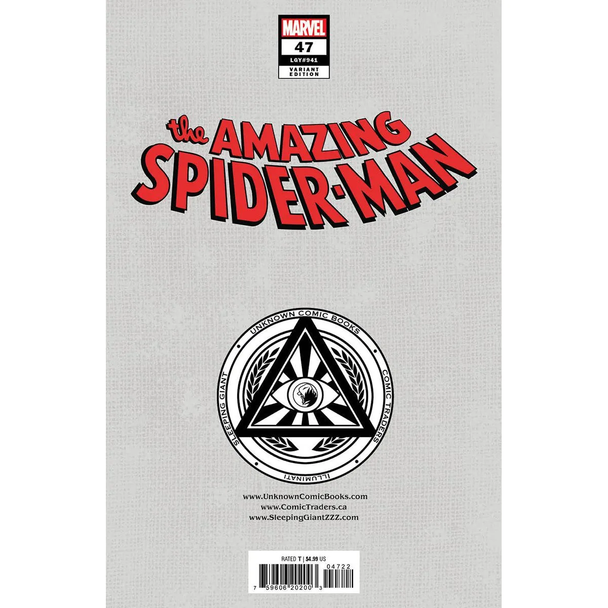 AMAZING SPIDER-MAN #47 UNKNOWN COMICS LEIRIX EXCLUSIVE VIRGIN VAR (04/10/2024)