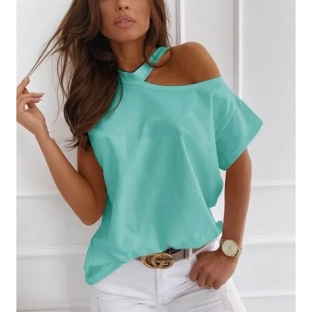Amy Fashion - Casual Print Short Sleeve O-neck Tops