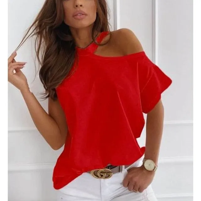 Amy Fashion - Casual Print Short Sleeve O-neck Tops