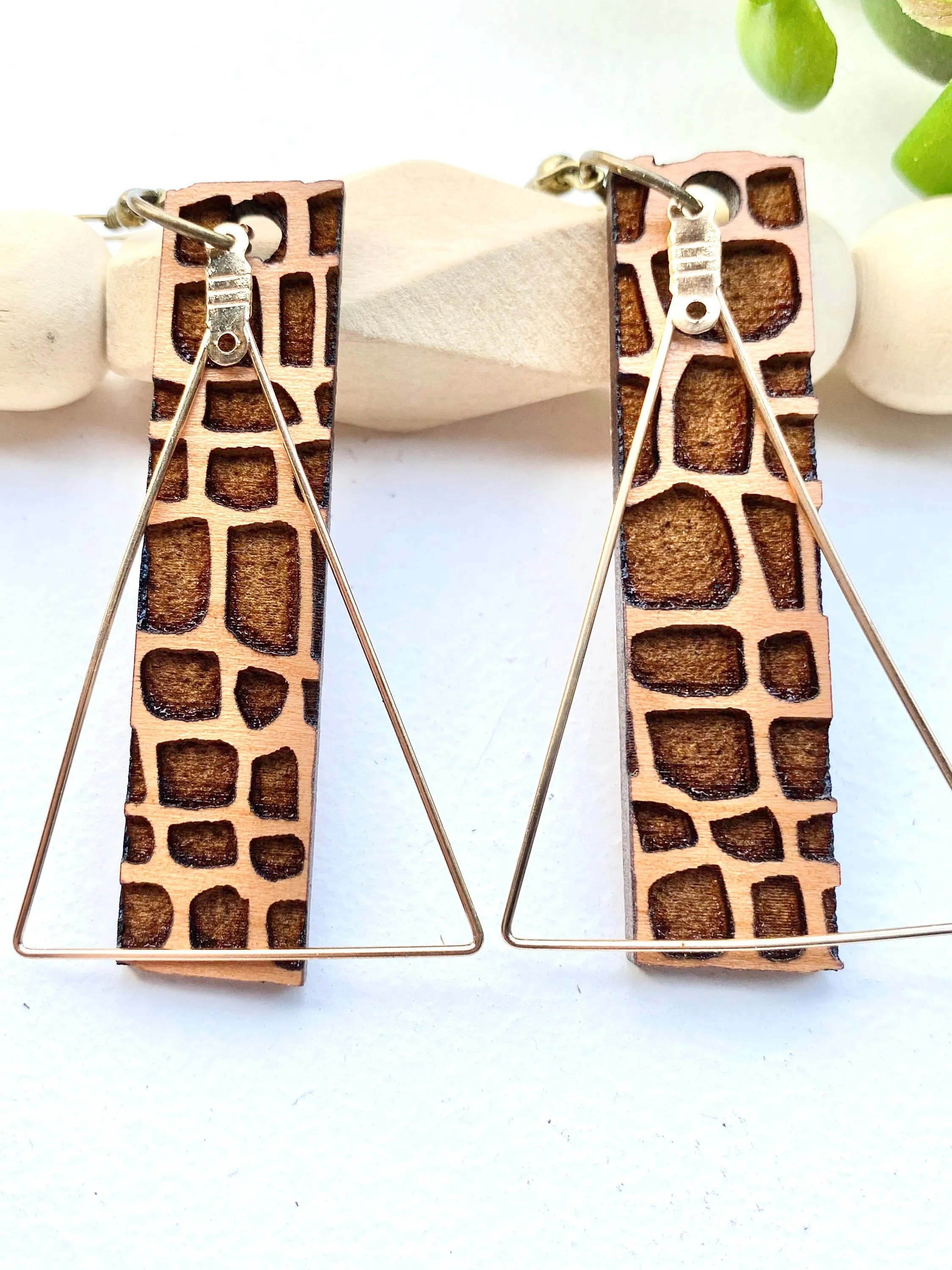 Animal Print Jewelry, Reptile Earrings, Alligator, Rectangle Jewelry, Casual Style, Boho, Crocodile, Teacher Appreciation Gift