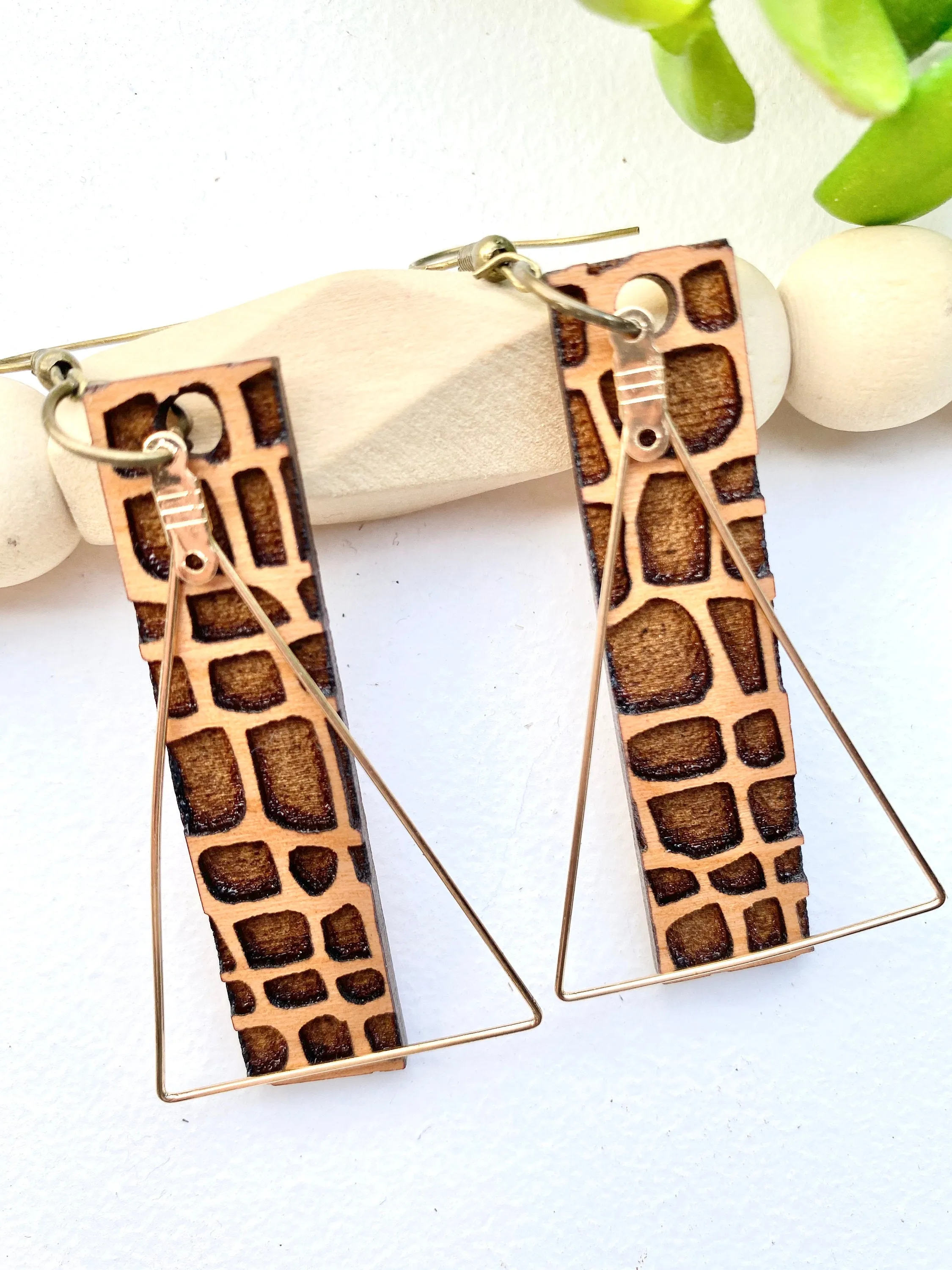 Animal Print Jewelry, Reptile Earrings, Alligator, Rectangle Jewelry, Casual Style, Boho, Crocodile, Teacher Appreciation Gift