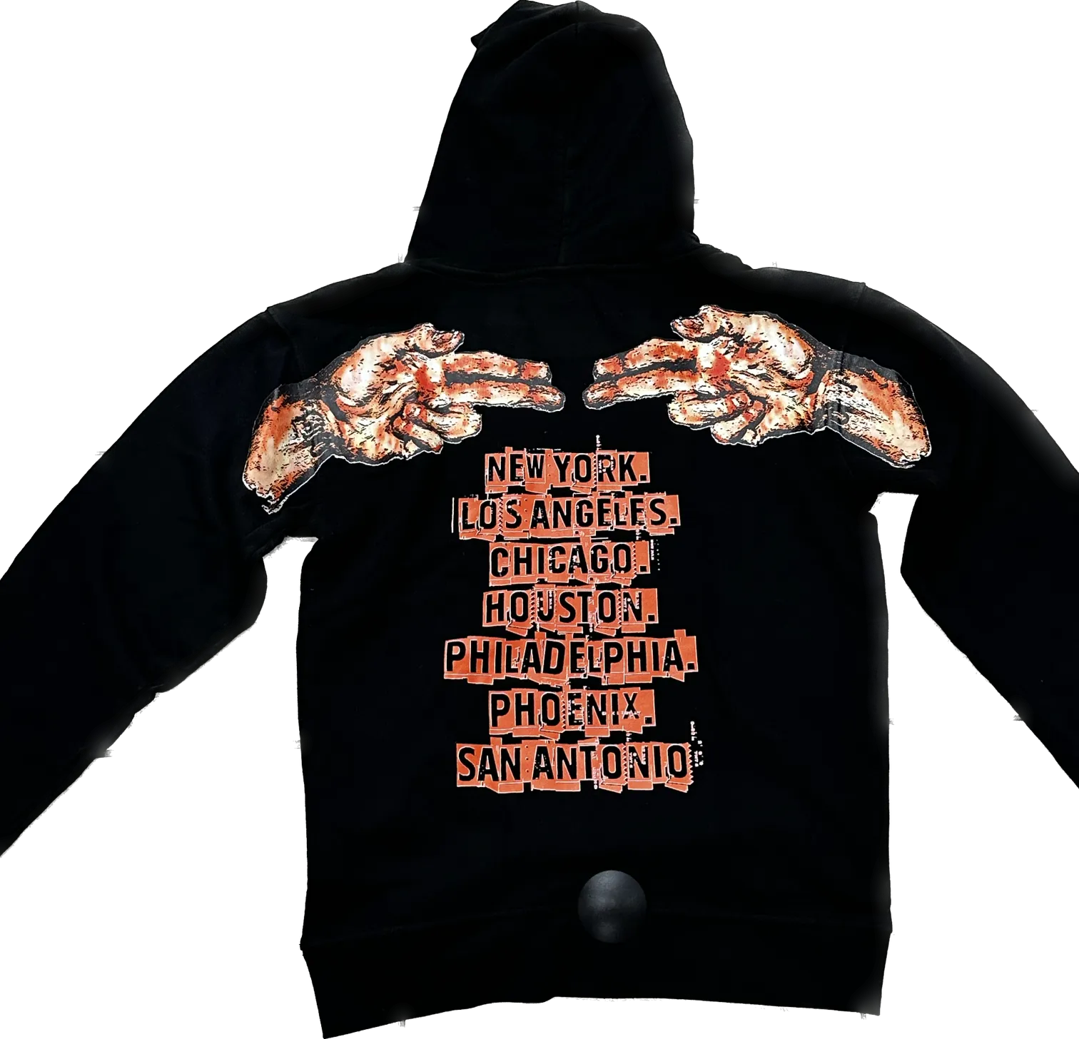APOLINAR CITY TALK HOODIE  PLR-001 BLACK