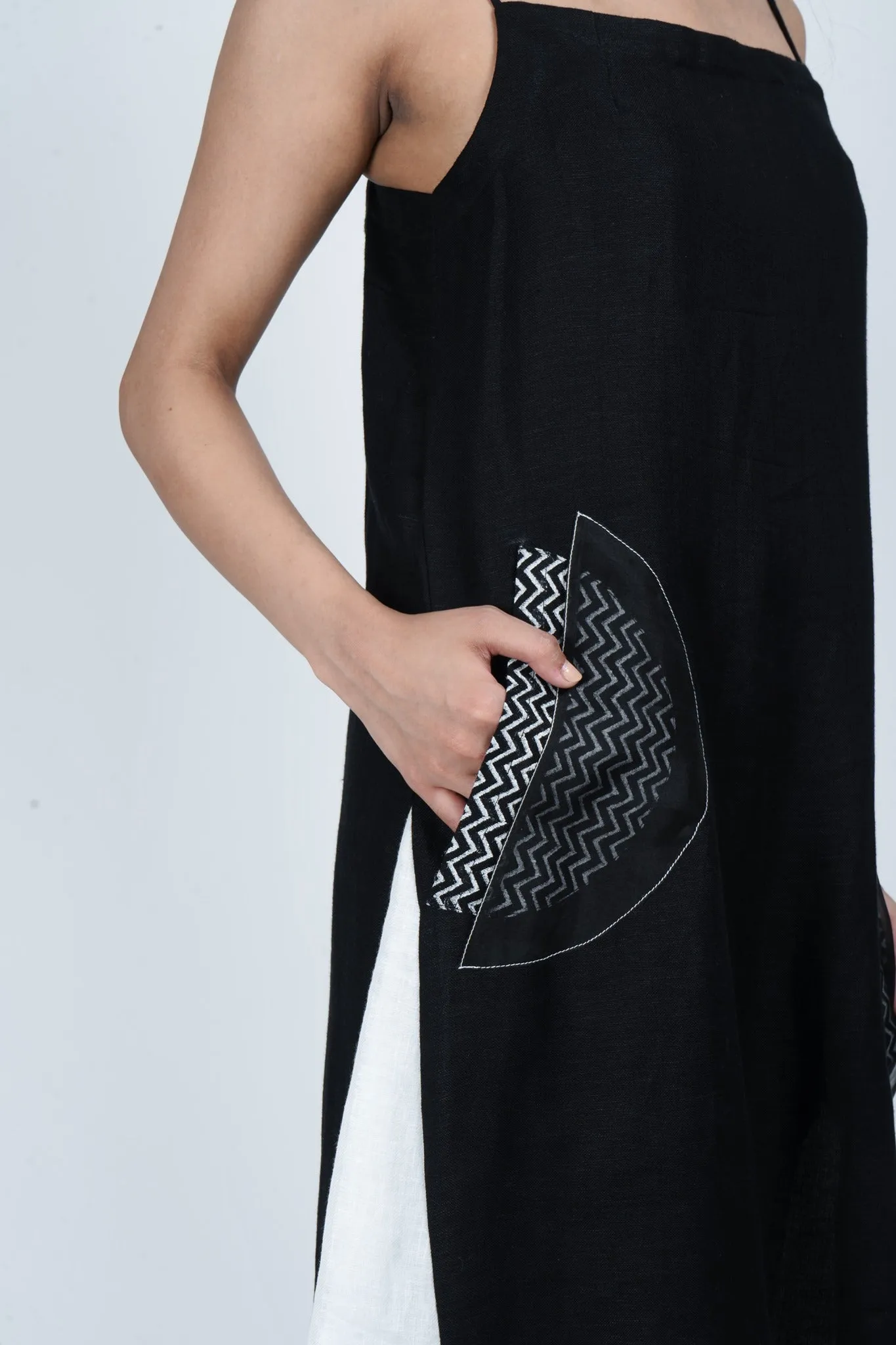 black A line dress