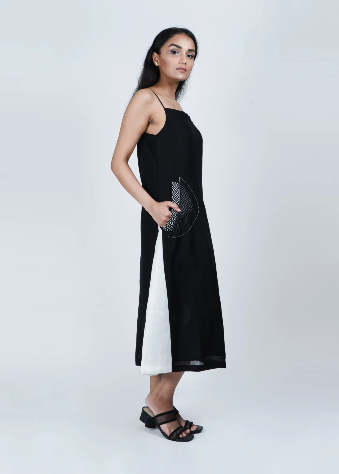 black A line dress