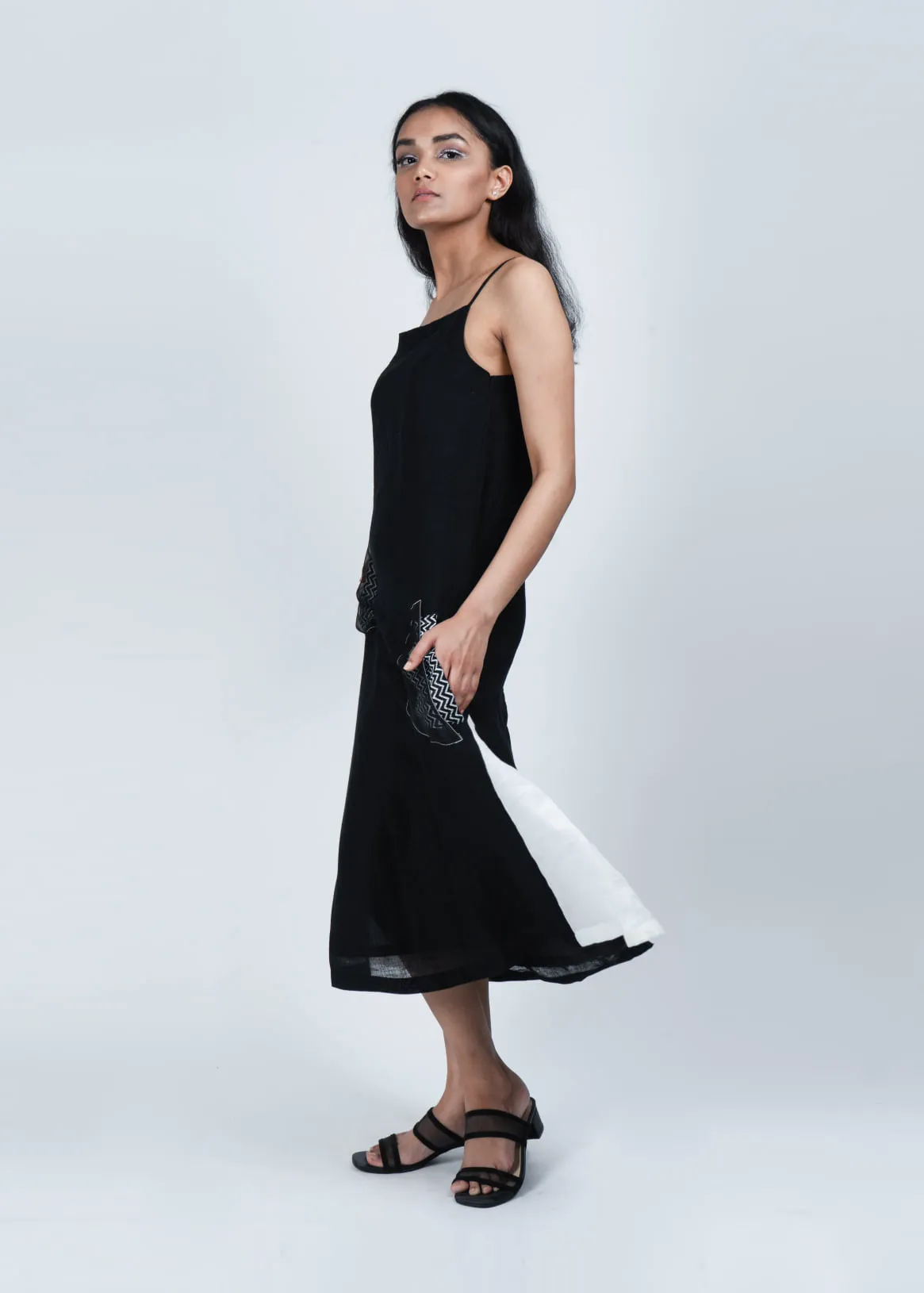 black A line dress