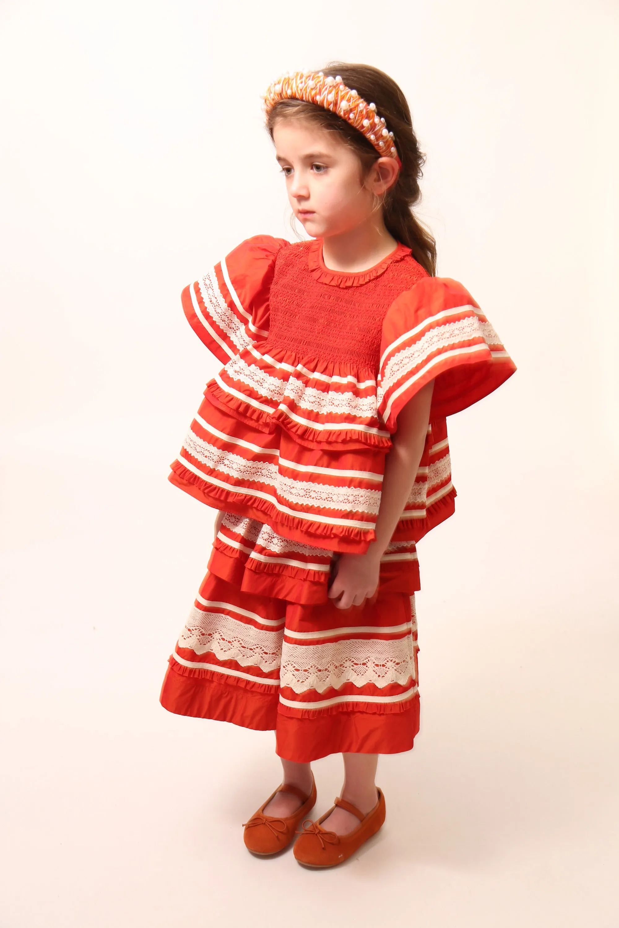 BRITTANY SMOCKED TIERED SKIRT
