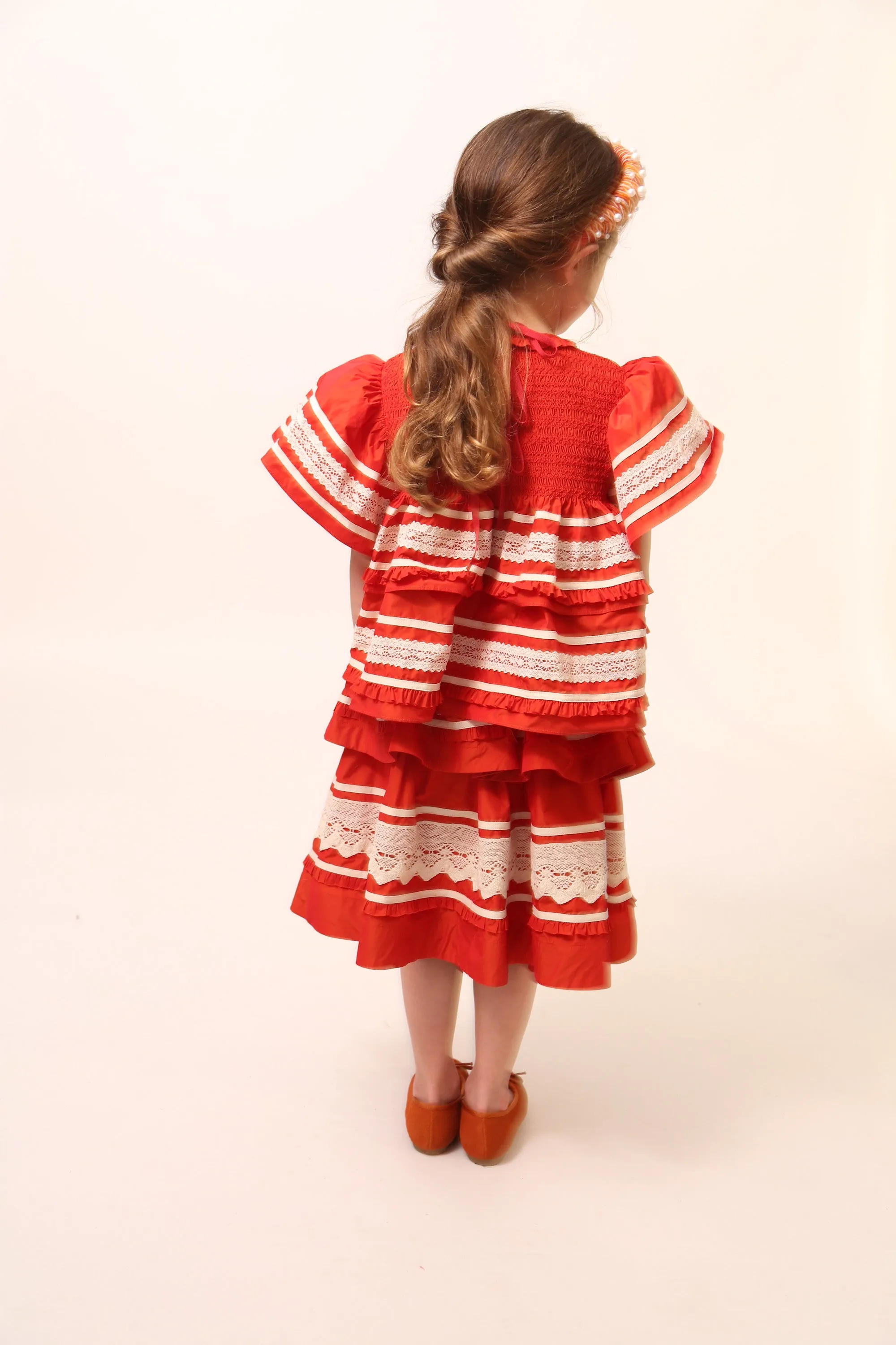 BRITTANY SMOCKED TIERED SKIRT