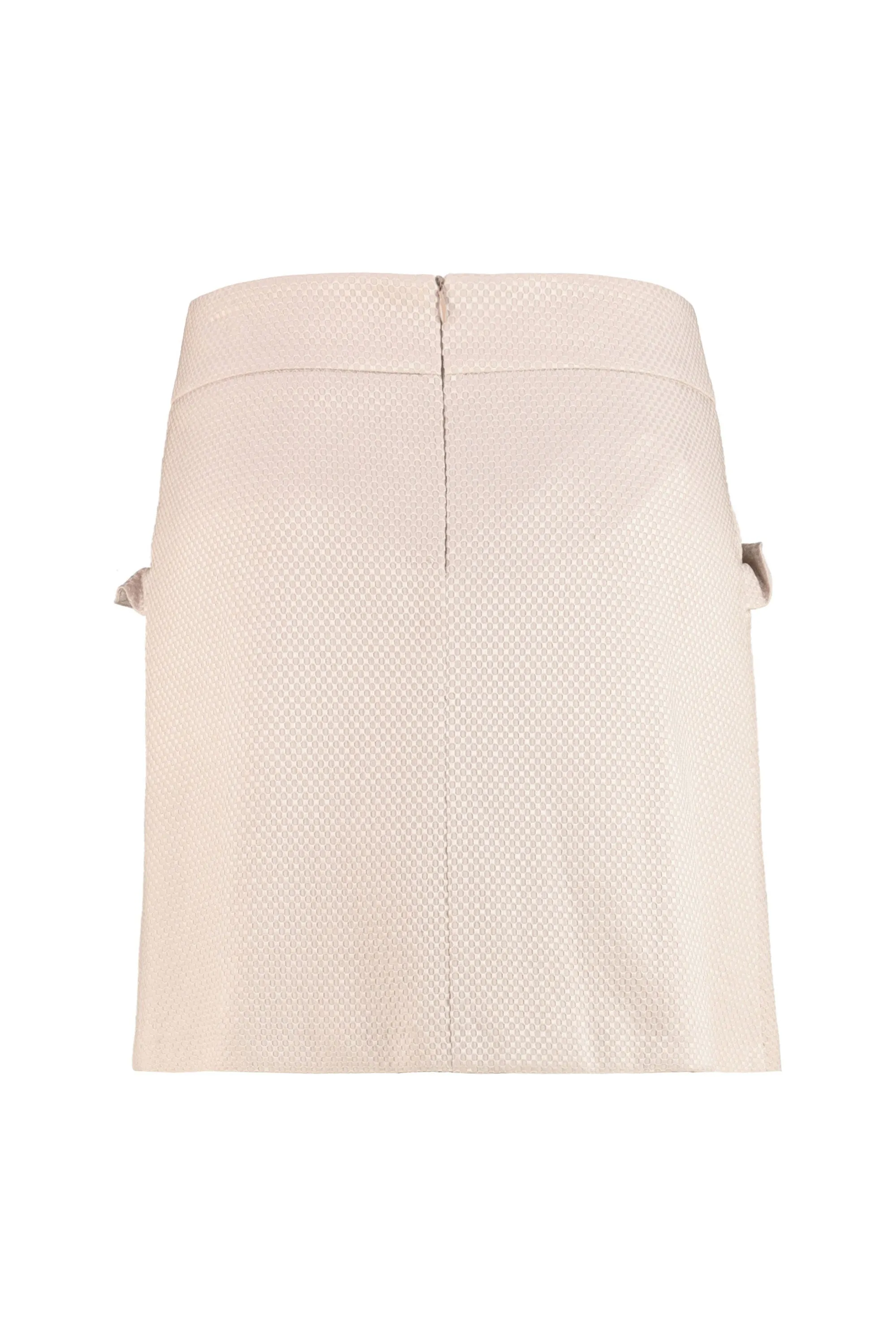CAMELLIA BEIGE A-LINE SKIRT WITH POCKETS