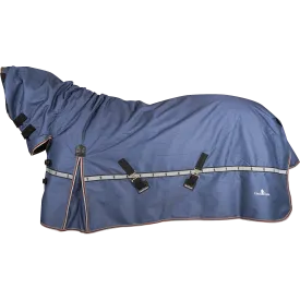 Classic Equine 5K Cross Trainer Turnout Blanket w/ Attached Hood- Dusty Blue