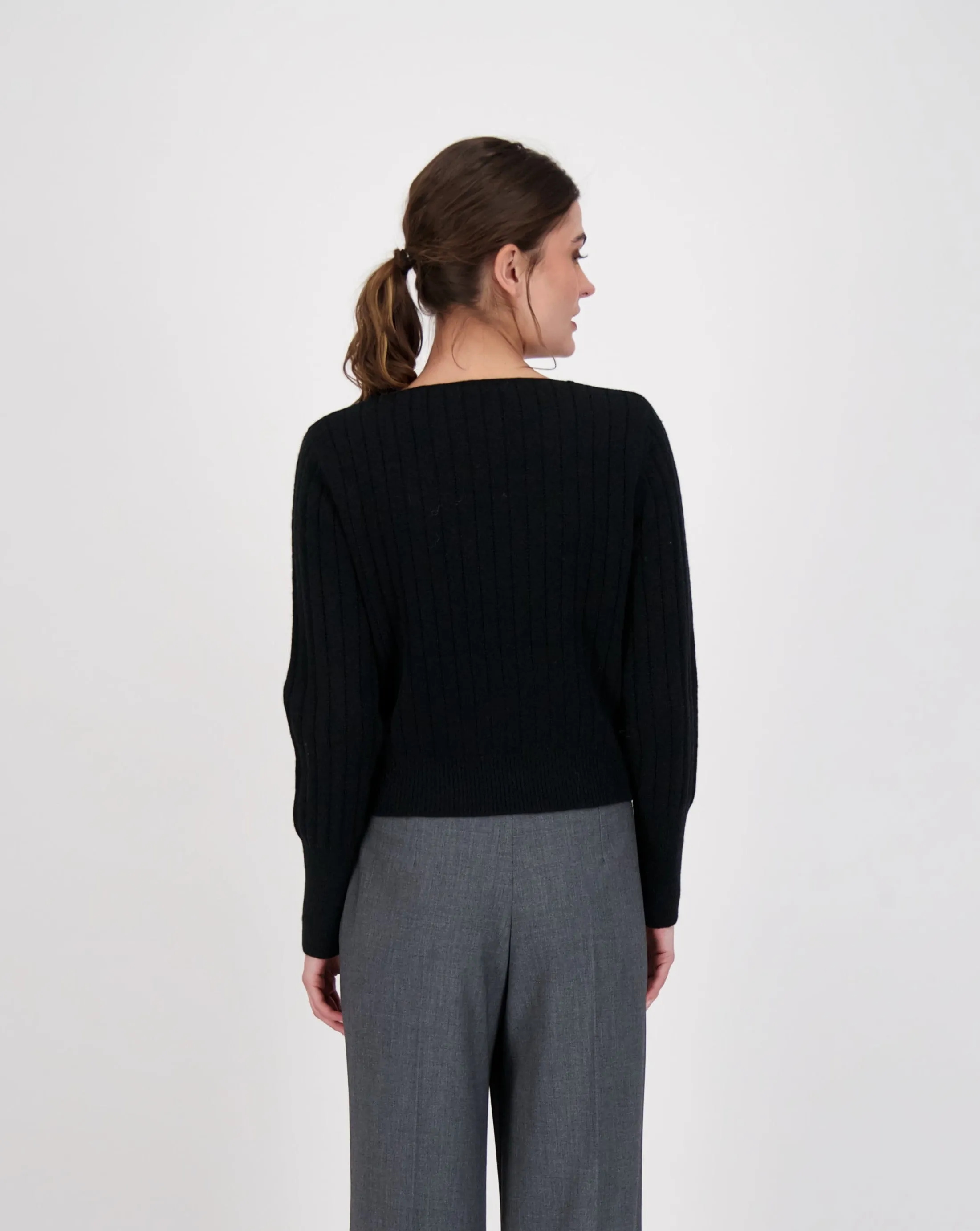 Cut Out High Neck Sweater Top