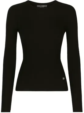 Dolce & Gabbana logo plaque knitted sweater
