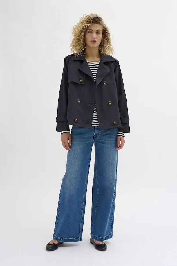 EW Mira Eclipse Short Navy Trenchcoat