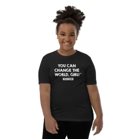 FAVORITE PRINCESS TEE - YOU CAN CHANGE THE WORLD, GIRL! BLACK