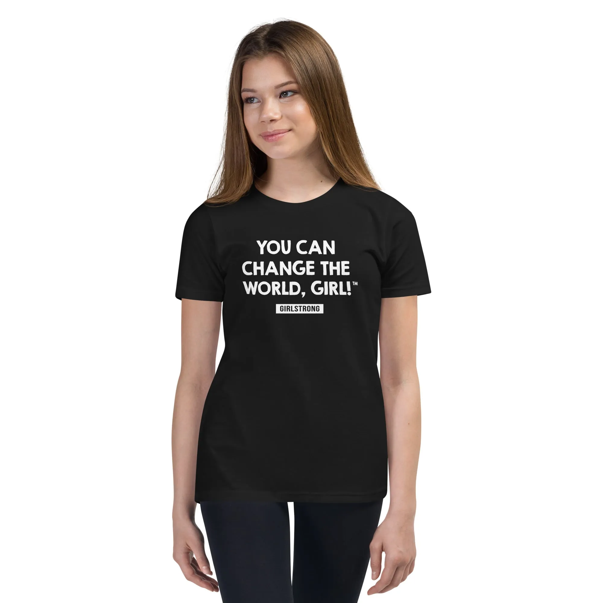 FAVORITE PRINCESS TEE - YOU CAN CHANGE THE WORLD, GIRL! BLACK