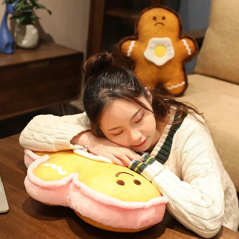 Gingerbread Kawaii Stuffed Toy Couple with Egg Plushies