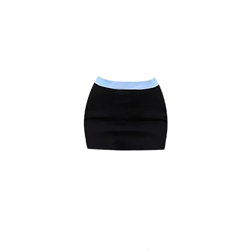 Girlary 2024 Summer Sexy Backless 2 Piece Skirt Set Woman Bow Sleeveless Vest   Slim Fashion Mini Skirt Outfits Korean Style Set Design