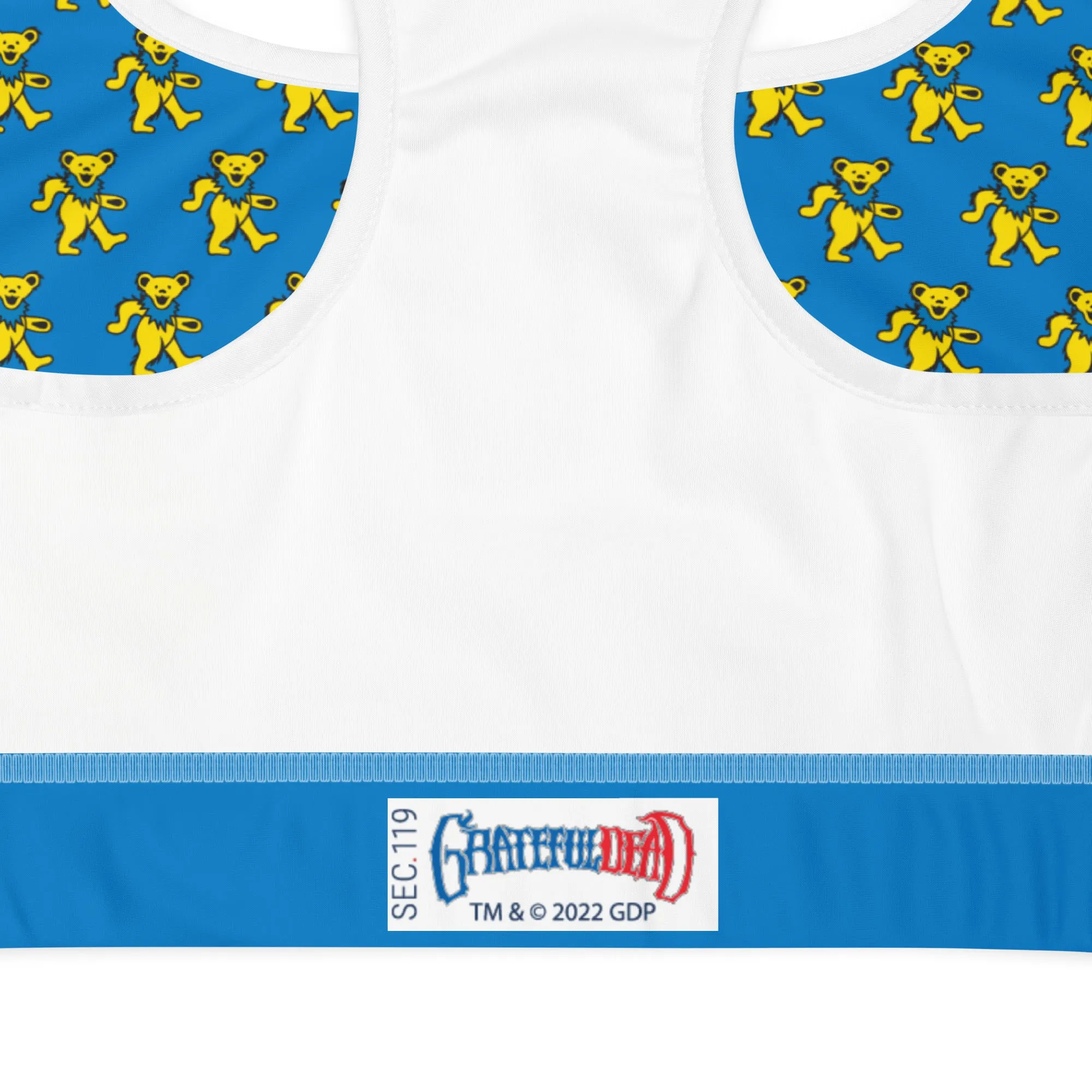 Grateful Dead | Sports Bra | Blue and Yellow Dancing Bear