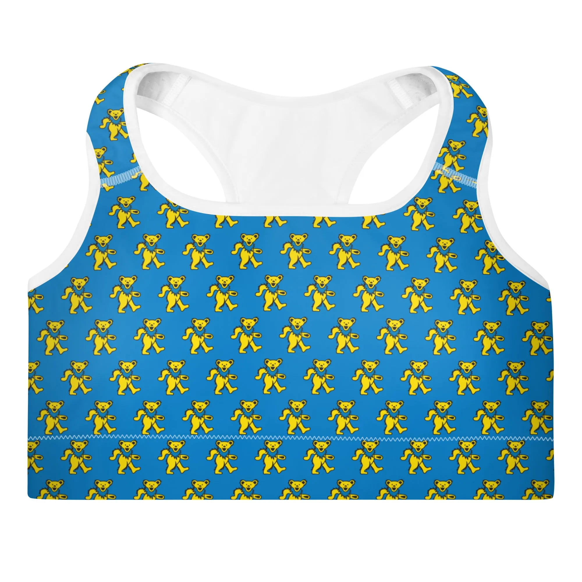 Grateful Dead | Sports Bra | Blue and Yellow Dancing Bear