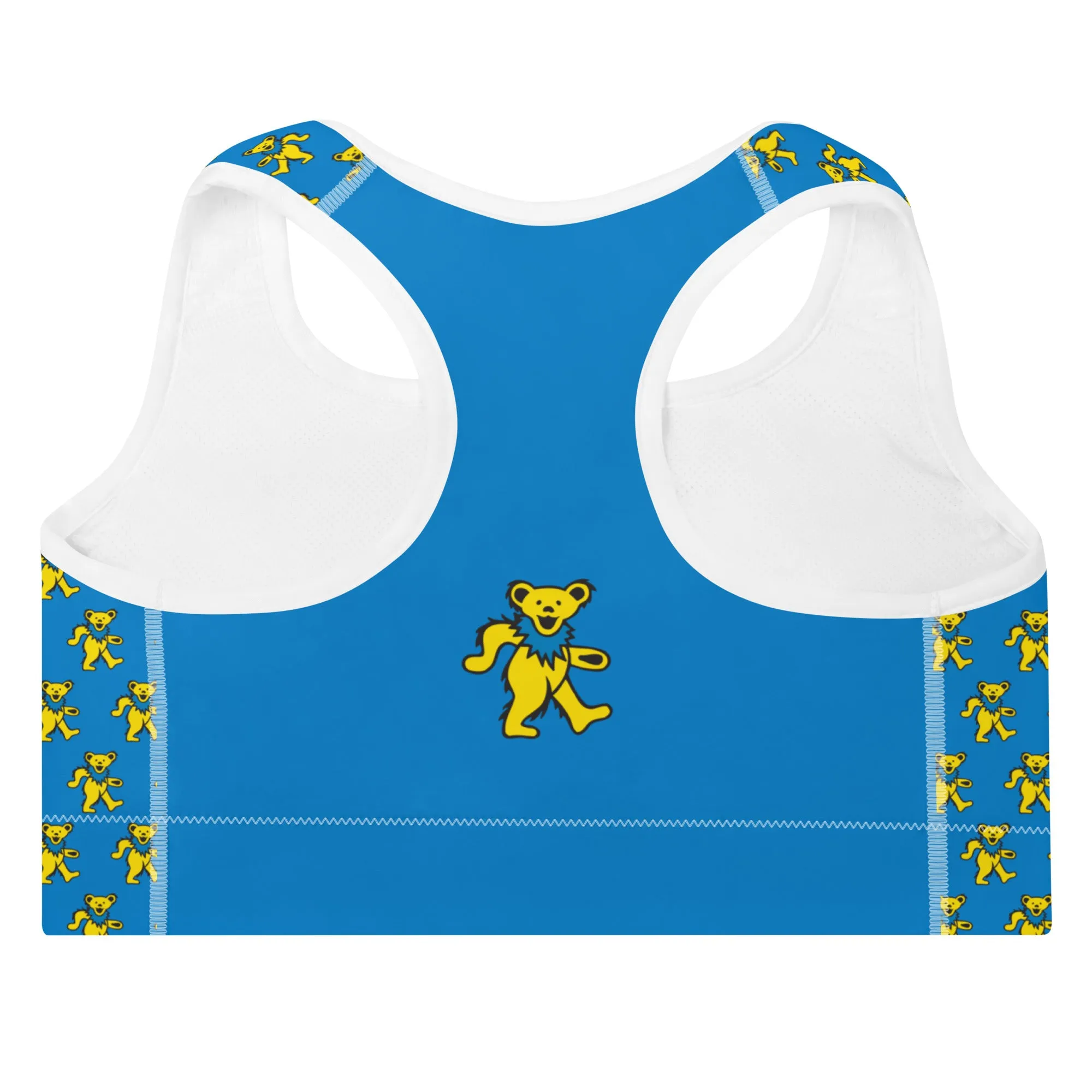 Grateful Dead | Sports Bra | Blue and Yellow Dancing Bear