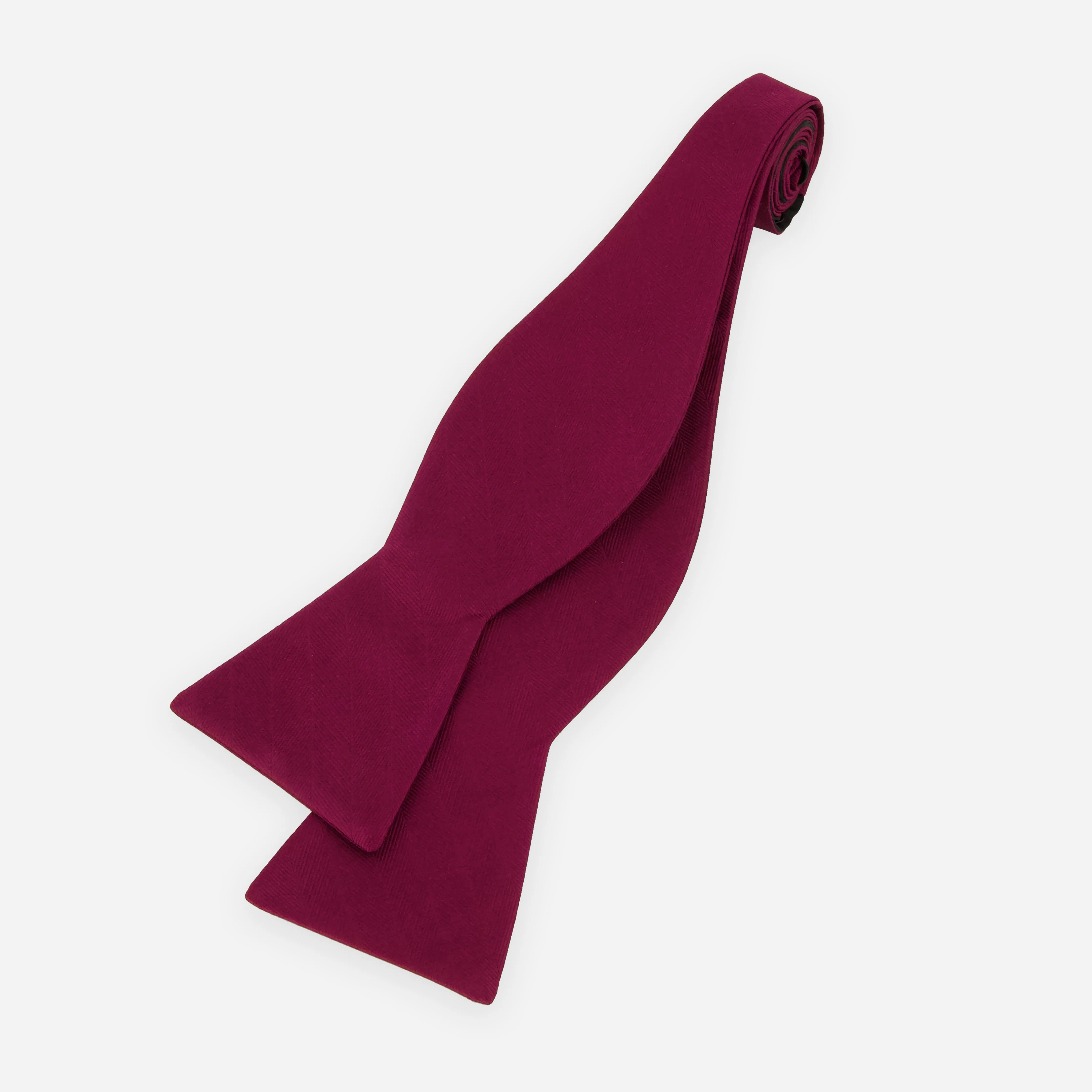 Herringbone Vow Burgundy Bow Tie