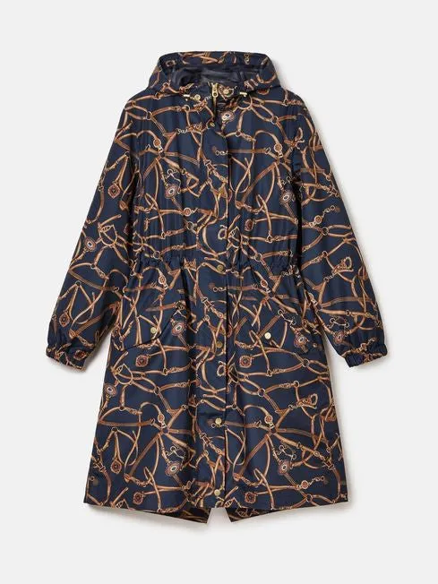 Joules Holkham Waterproof Packable Raincoat With Hood - Navy Blue