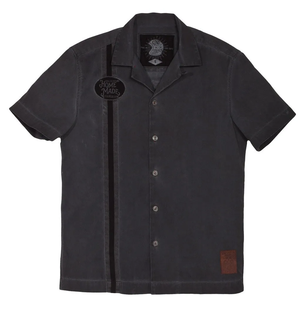 King Kerosin Hand Made Dragstrip Polo T-shirt, black