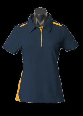 Ladies Paterson Polo Navy/Gold
