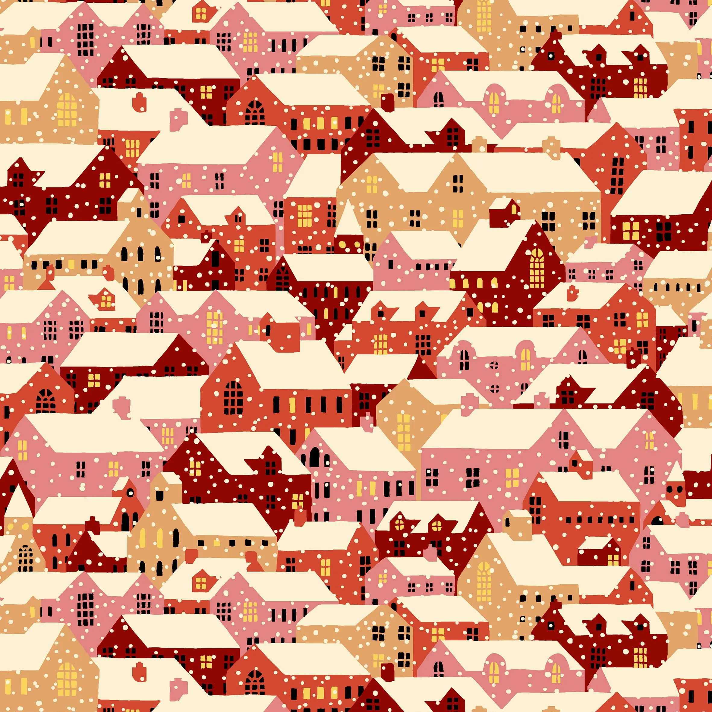 Liberty Lasenby Cotton - Festive Fair  - Snowy Rooftops 352B
