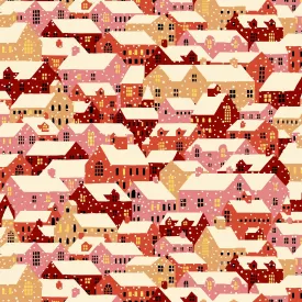 Liberty Lasenby Cotton - Festive Fair  - Snowy Rooftops 352B