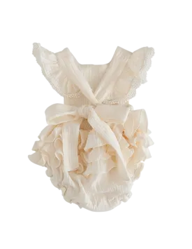 Liliana Muslin Playsuit - Cream