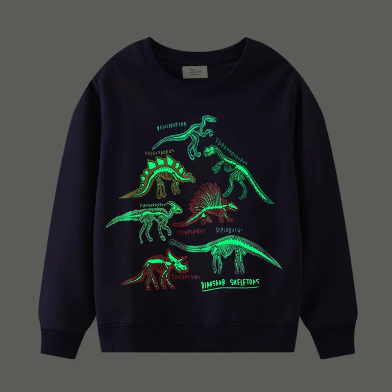 Luminous Round Neck Pullover Children's Sweatshirt