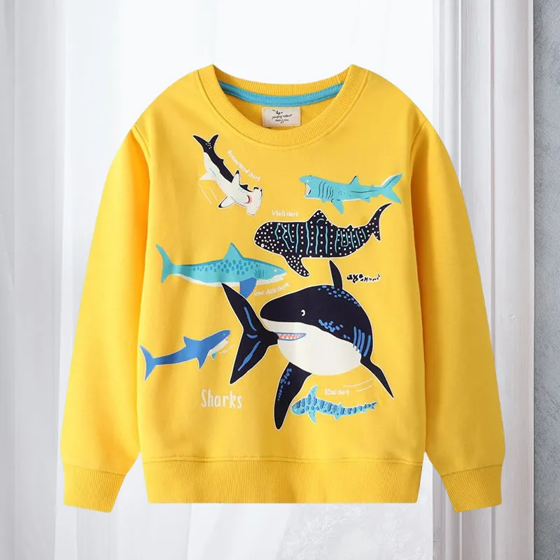Luminous Round Neck Pullover Children's Sweatshirt
