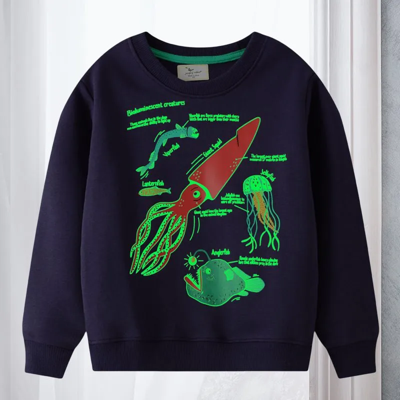 Luminous Round Neck Pullover Children's Sweatshirt