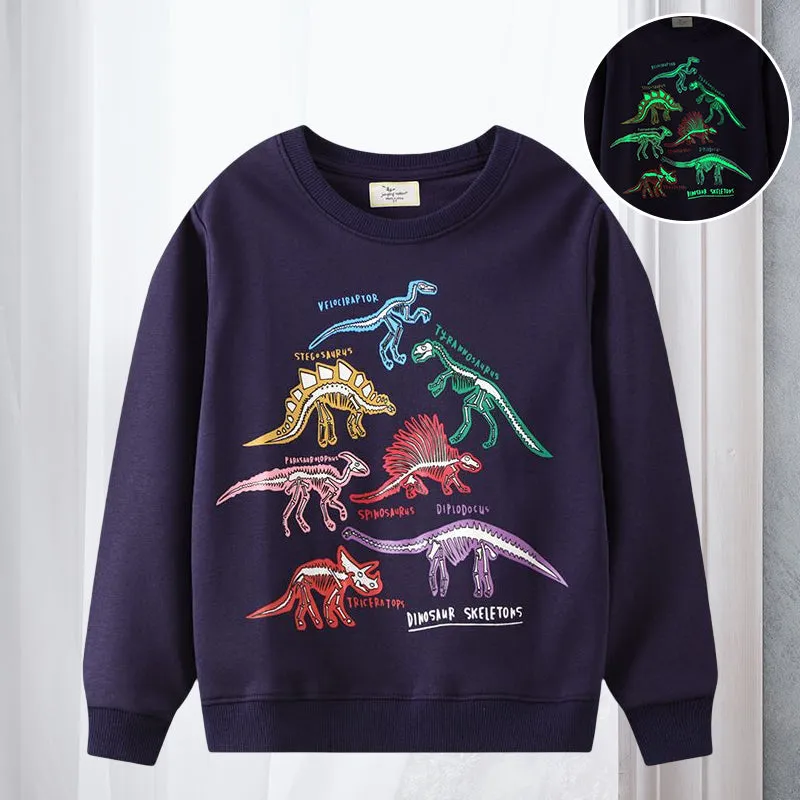 Luminous Round Neck Pullover Children's Sweatshirt