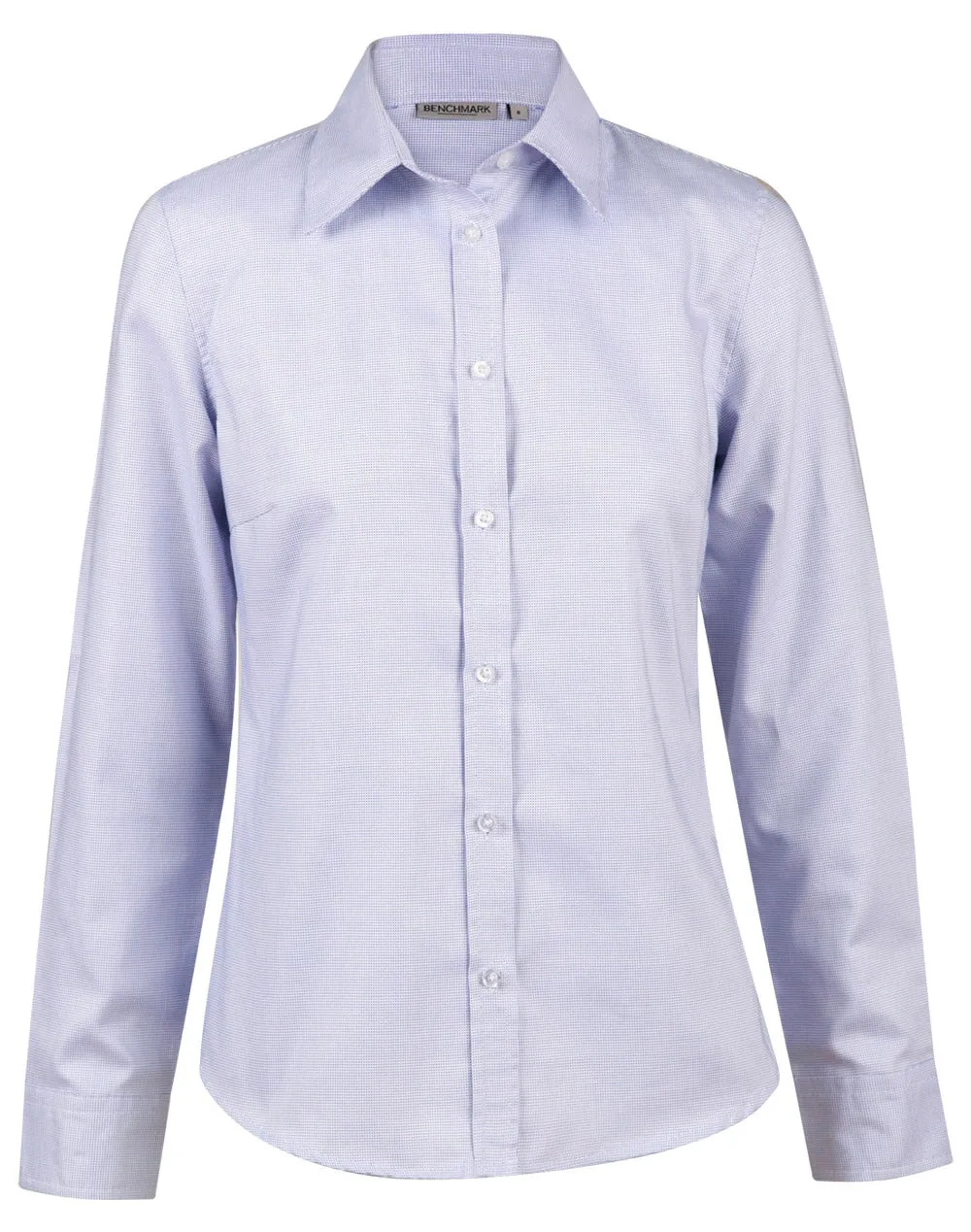 M8922 Laides’ Dot Contrast Long Sleeve Shirt