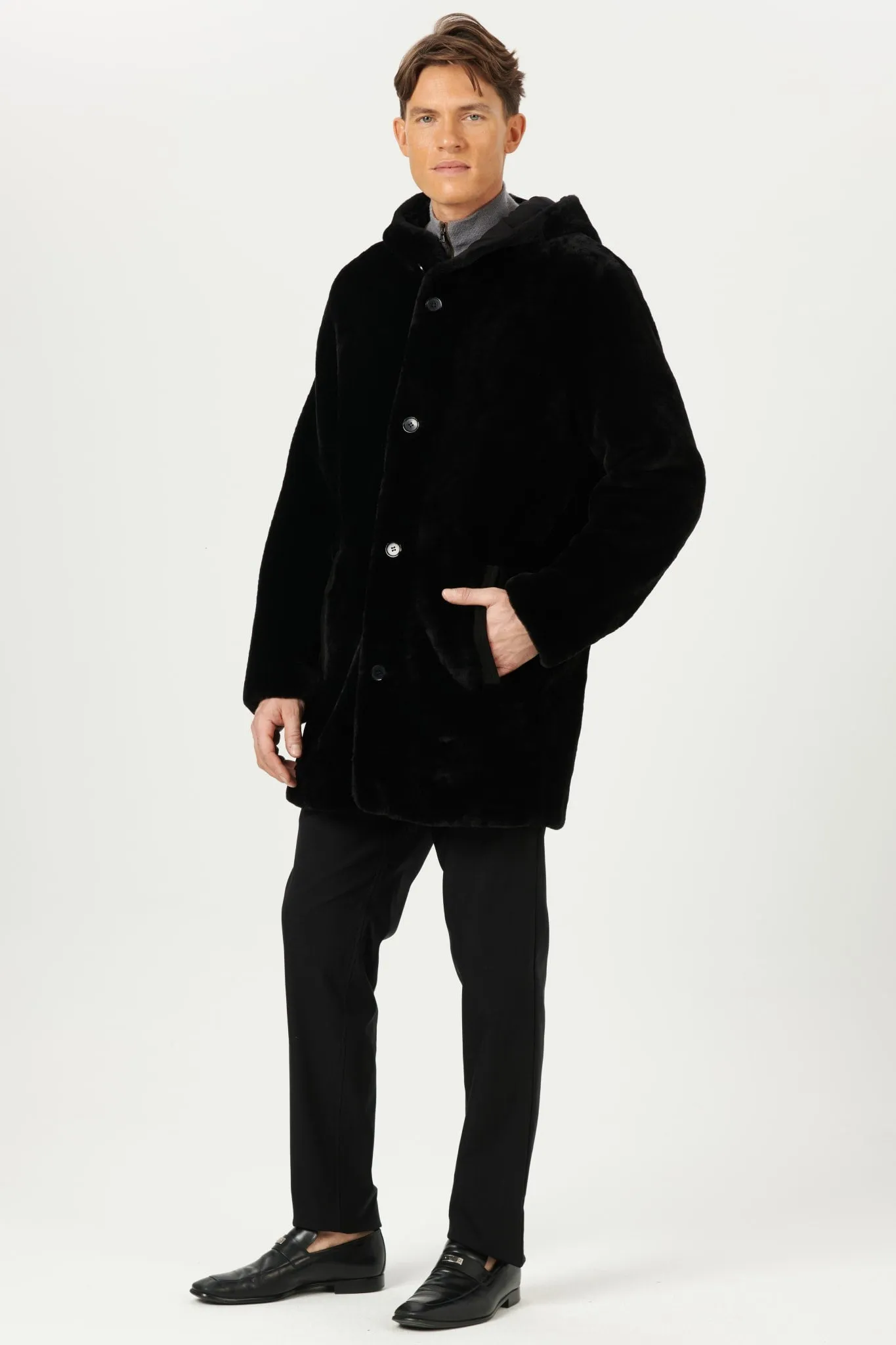Men's Reversible Select Shearling Lamb Parka