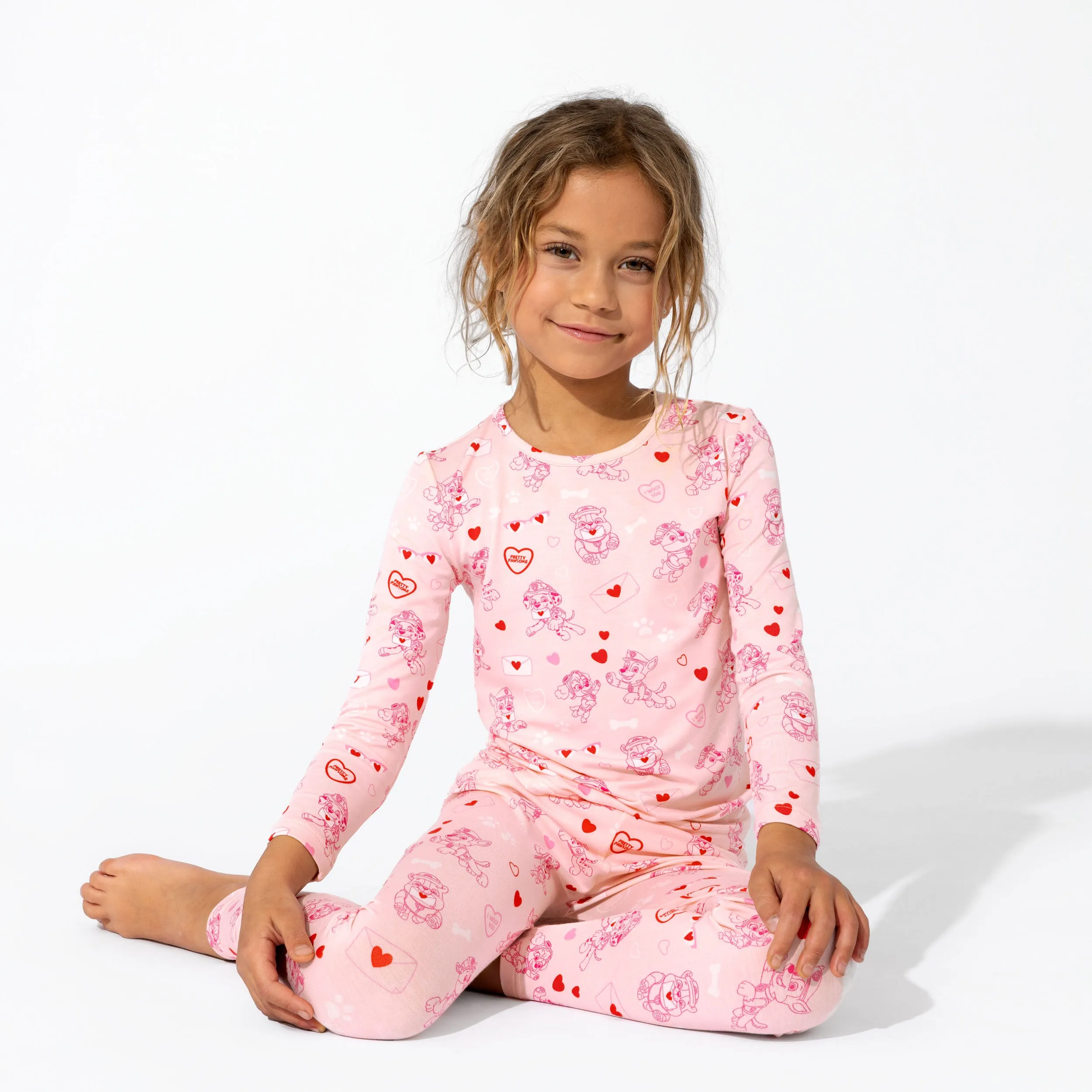 PAW Patrol: Valentine's Pink Bamboo Kids Pajamas