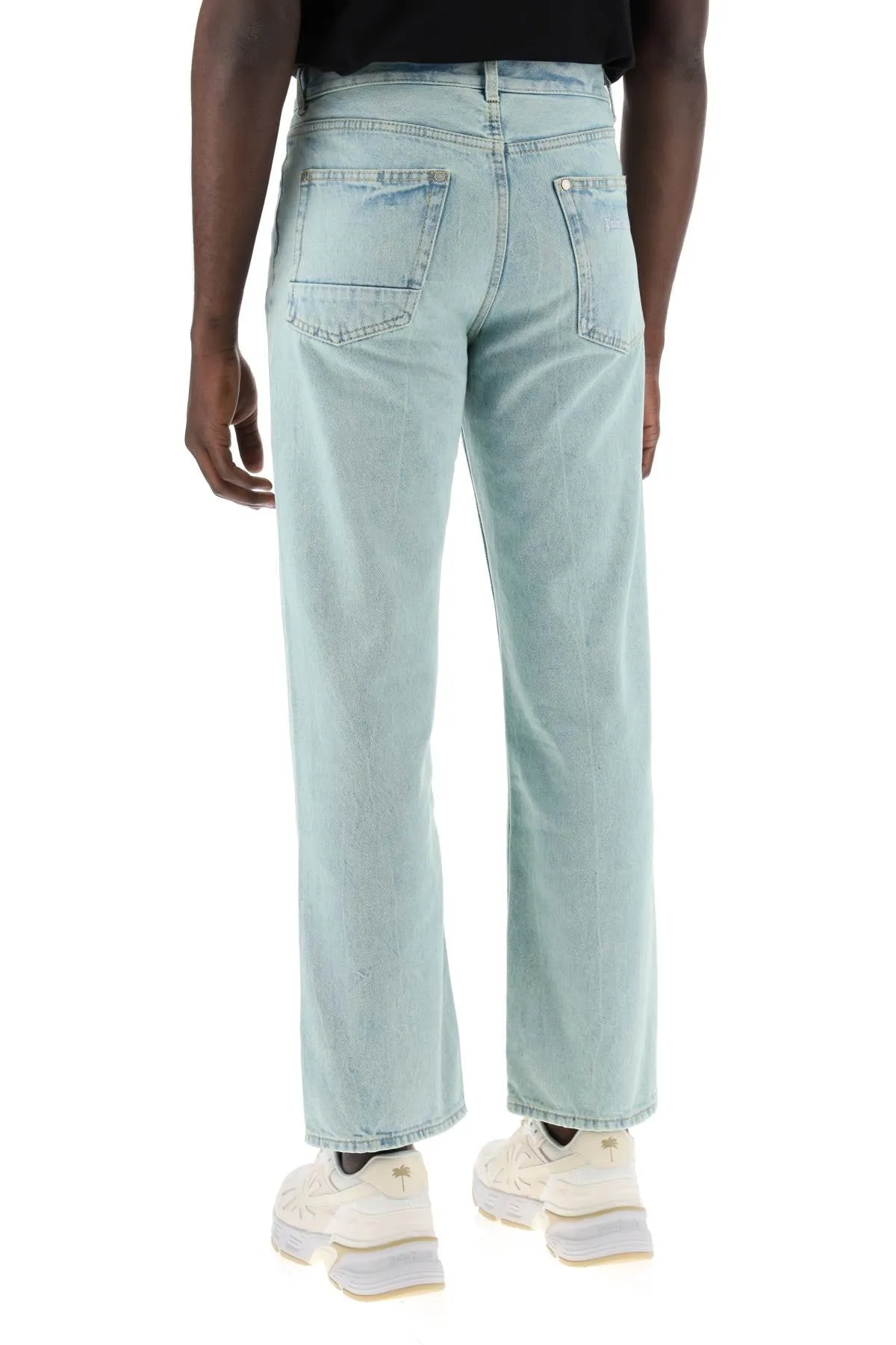 "denim overdyed PMYA040S24DEN001 MINT OFF WHITE