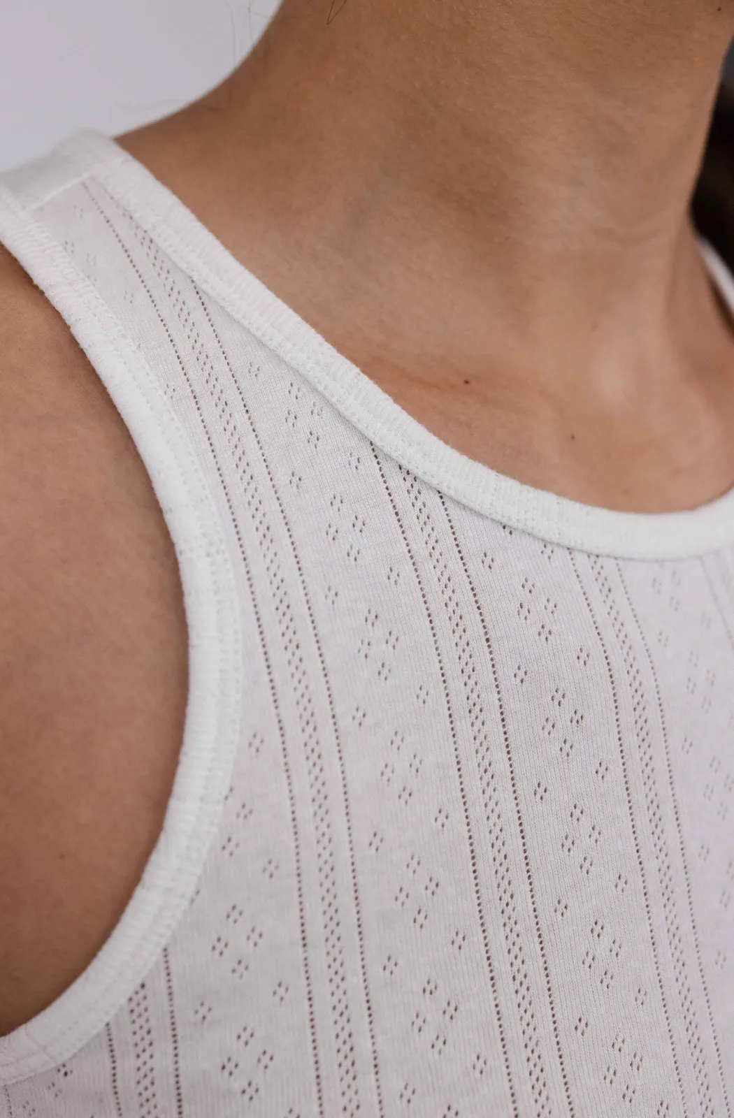 Racerback Pointelle Singlet