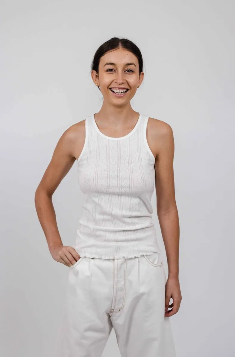Racerback Pointelle Singlet