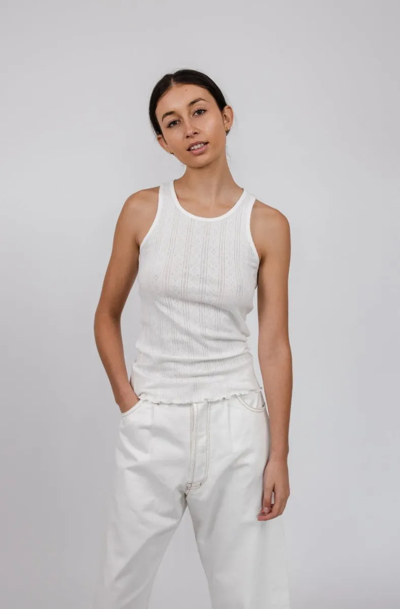 Racerback Pointelle Singlet