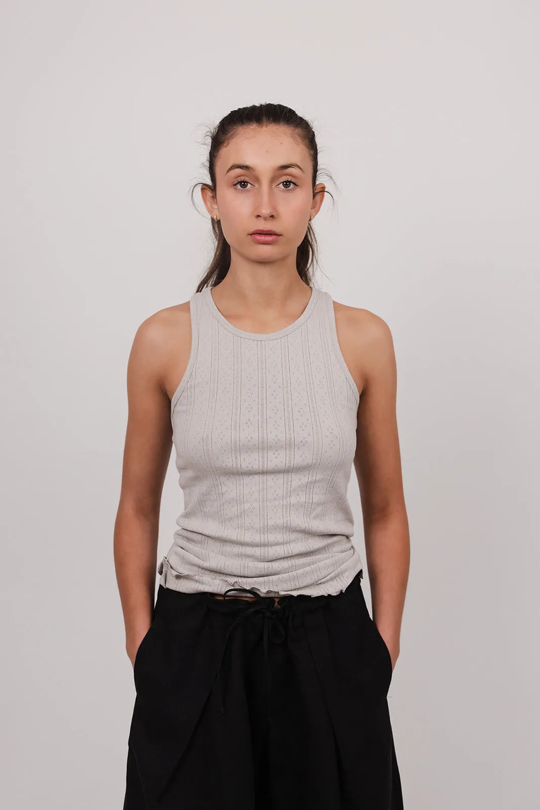Racerback Pointelle Singlet