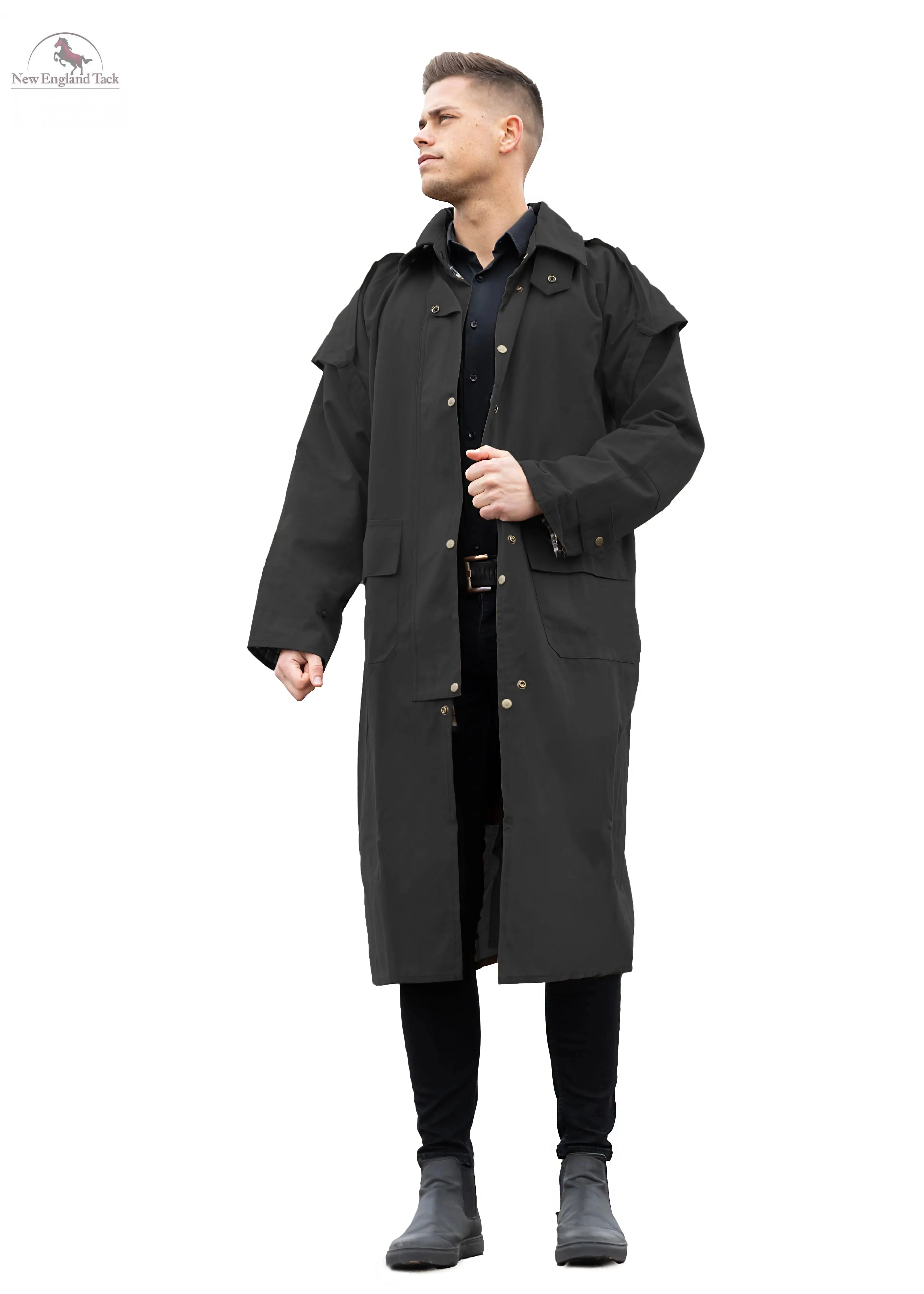 Resistance Western Oilskin Waterproof Duster Coat