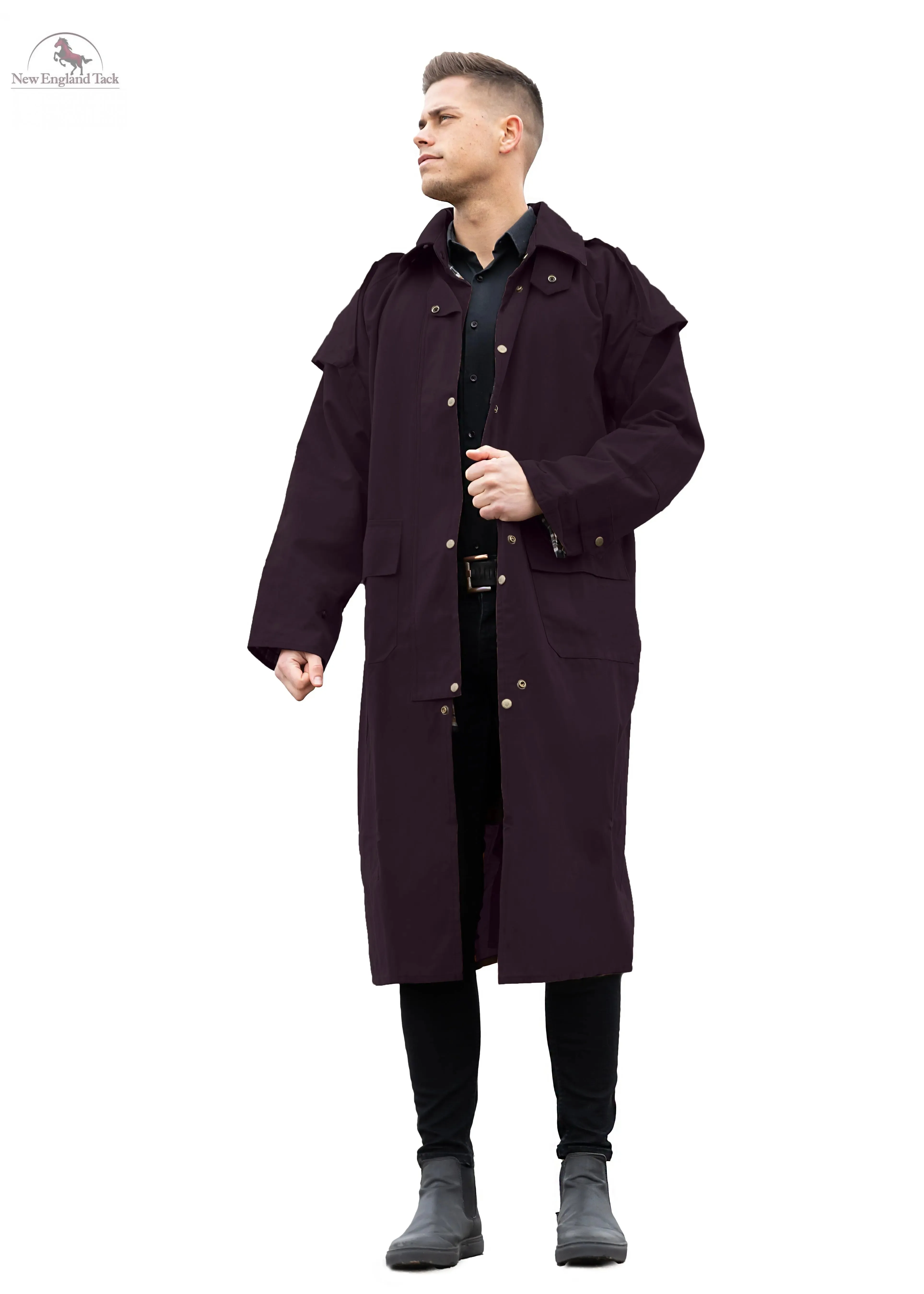 Resistance Western Oilskin Waterproof Duster Coat