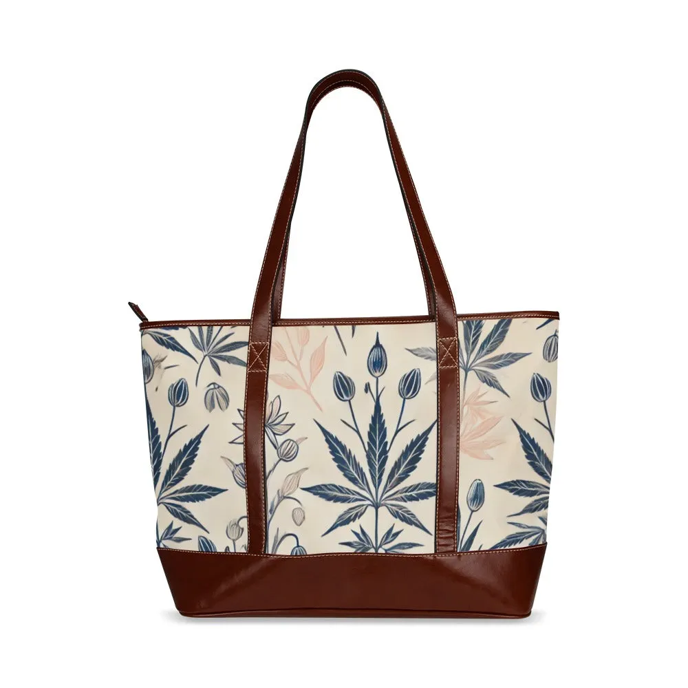 Soft Sativa leathery tote