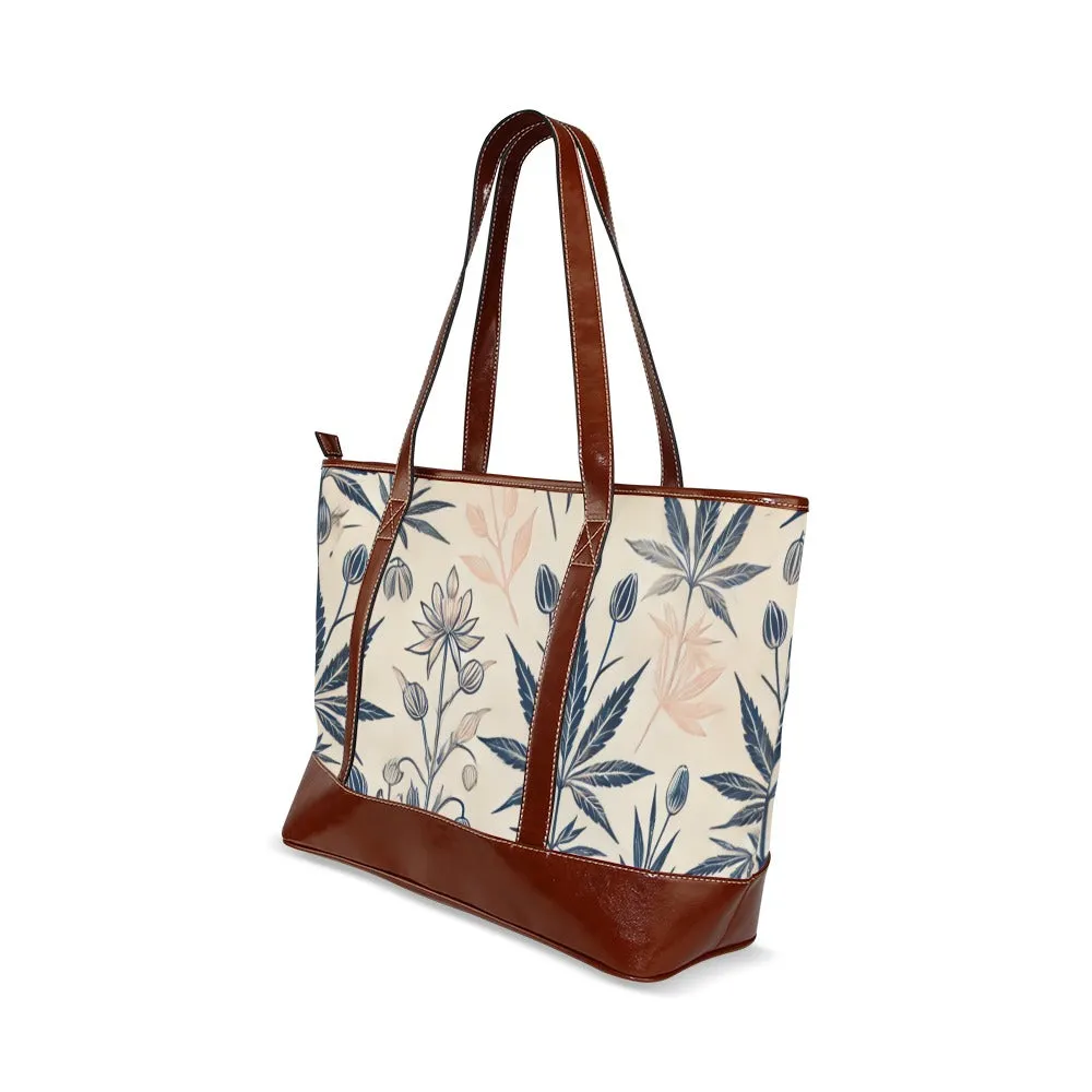 Soft Sativa leathery tote