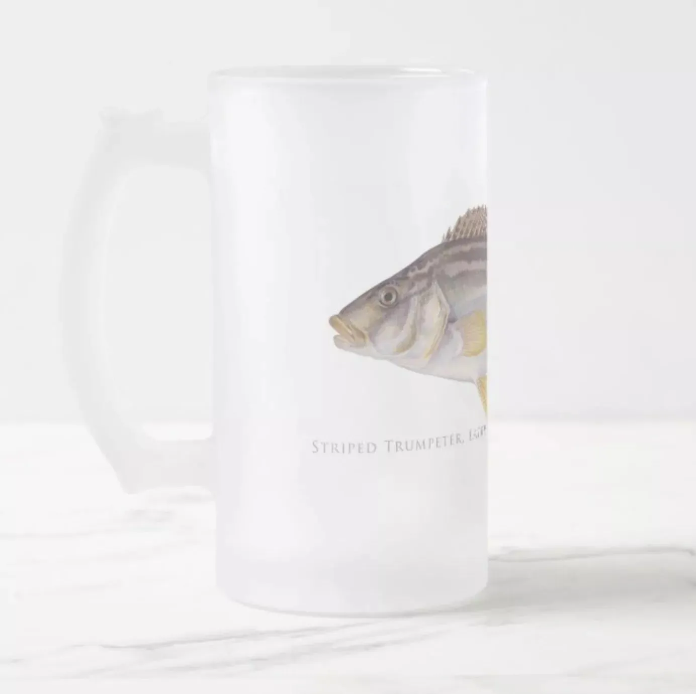 Striped Trumpeter - Frosted Glass Stein